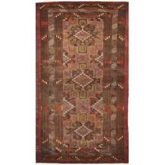 Afghan One-Of-A-Kind Tribal Balouchi Wool Rug (3'6 x 6')