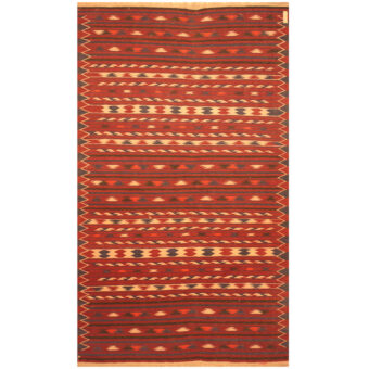 Afghan Hand-woven Wool Kilim (4' x 6'6)