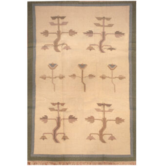 Indo Hand-woven Wool Kilim (4' x 5'10)