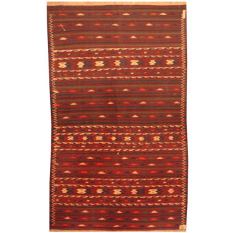 Afghan Hand-woven Wool Kilim (4' x 6'7)
