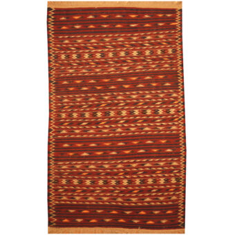 Afghan Hand-woven Wool Kilim (4' x 6'2)