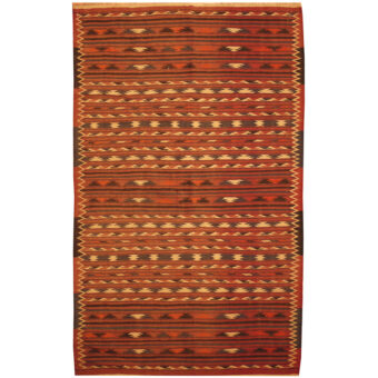 Afghan Hand-woven Wool Kilim (4' x 6'4)