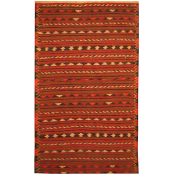 Afghan Hand-woven Wool Kilim (3'9 x 6'2)