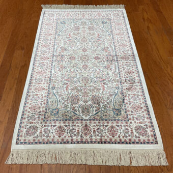 Indo Hand-Knotted Kashmiri Silk Rug (3' x 5')