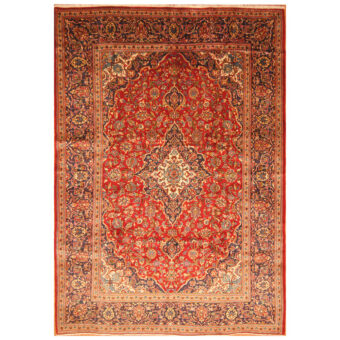 Persian Hand-knotted Kashan Wool Rug (8' x 11'6)