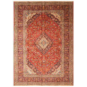 Persian Hand-knotted Kashan Wool Rug (8'6 x 11'10)