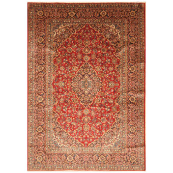 Persian Hand-knotted Kashan Wool Rug (8'1 x 11'6)