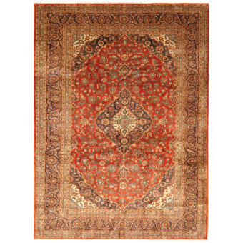 Persian Hand-knotted Kashan Wool Rug (8'2 x 11')
