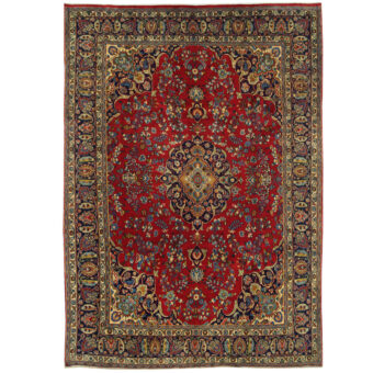 Persian Hand-knotted Mashad Wool Rug (9'5 x 13'4)