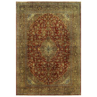 Persian Hand-knotted Kashan Wool Rug (10' x 14'6)