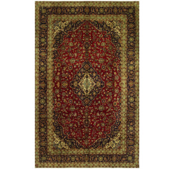 Persian Hand-knotted Kashan Wool Rug (9'8 x 15'5)