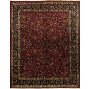 Persian Hand-knotted Mashad Wool Rug (9'8 x 12'5)