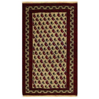 Persian Hand-knotted Tribal Balouchi Wool Runner (3'9 x 6')