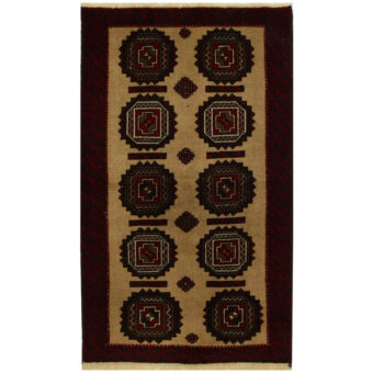 Persian Hand-knotted Tribal Balouchi Wool Runner (3'6 x 6'2)