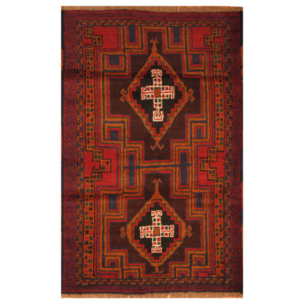 Afghan Hand-knotted Tribal Balouchi Wool Rug (2'8 x 4'6)