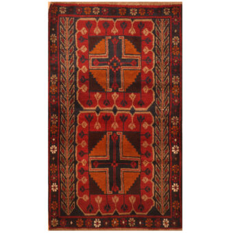 Afghan Hand-knotted Tribal Balouchi Wool Rug (2'9 x 4'7)