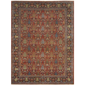 Persian Hand-knotted Antique 1920's Isfahan Wool Rug (10'4 x 13'10)