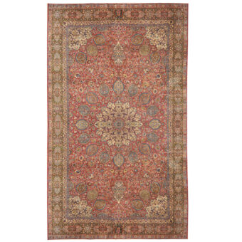 Persian Hand-knotted Antique 1900's Royal Kerman Wool Runner (11'9 x 20')