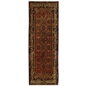 Persian Hand-knotted Hamadan Wool Runner (3'10 x 10'8)