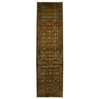 Persian Hand-knotted Tribal Hamadan Wool Runner (4' x 14'2)