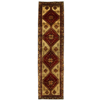 Persian Hand-knotted Tribal Hamadan Wool Runner (3'5 x 13'3)