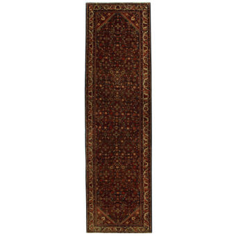 Persian Hand-knotted Tribal Hamadan Wool Runner (3'11 x 13'9)