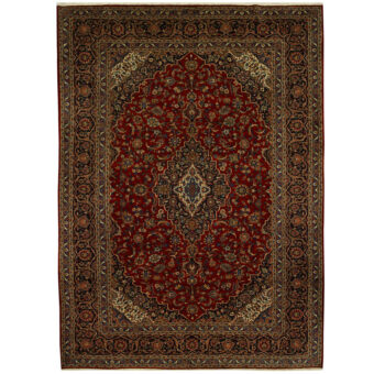 Persian Hand-knotted Kashan Wool Rug (9'11 x 14')