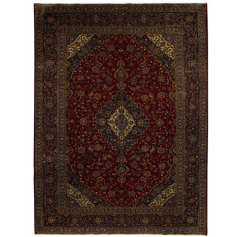 Persian Hand-knotted Kashan Wool Rug (10' x 13'6)