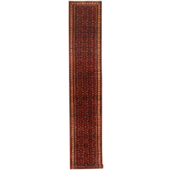 Persian Hand-Knotted Tribal Hamadan Wool Runner (2'10 x 16'1)