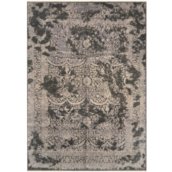 Indo Hand-knotted Erased Wool & Silk Rug (9'10 x 14')