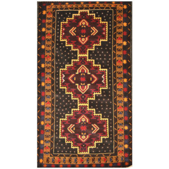 Afghan Hand-knotted Tribal Balouchi Wool Rug (3'7 x 6'5)