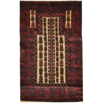 Afghan Hand-knotted Tribal Balouchi Wool Rug (2'8 x 4'6)