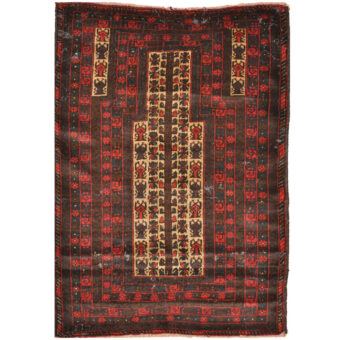 Afghan Hand-knotted Balouchi Wool Rug (3' x 4'3)