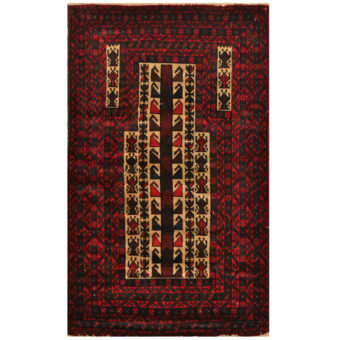 Afghan Hand-knotted Tribal Balouchi Wool Rug (2'9 x 4'7)