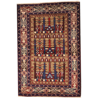 Afghan Hand-knotted Tribal Balouchi Wool Rug (2'10 x 4'3)