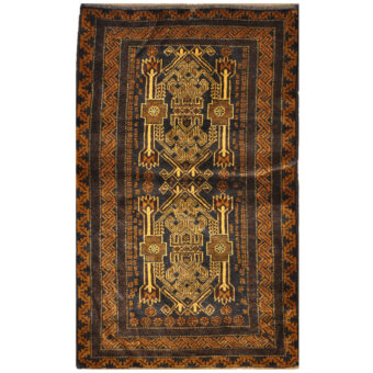 Afghan Hand-knotted Tribal Balouchi Wool Rug (2'8 x 4'5)