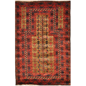 Afghan Hand-knotted Balouchi Wool Rug (2'9 x 4'4)