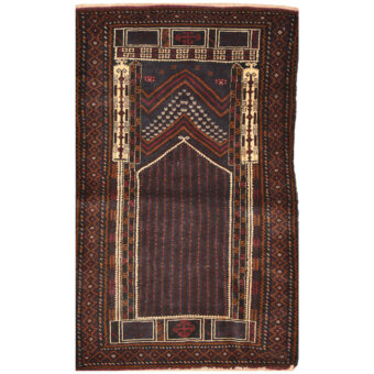 Afghan Hand-knotted Tribal Balouchi Wool Rug (3' x 4'10)