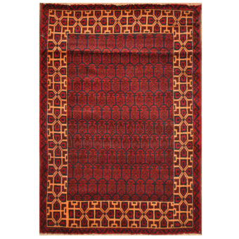 Afghan Hand-knotted Tribal Balouchi Wool Rug (3'1 x 4'4)