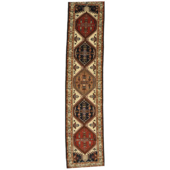 Persian Hand-knotted Ardabil Wool Runner (2'4 x 10'6)