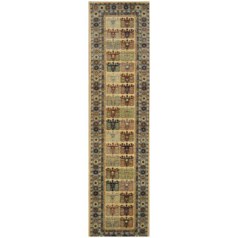 Afghan Hand-knotted Kazak Wool Runner (2'7 x 10')