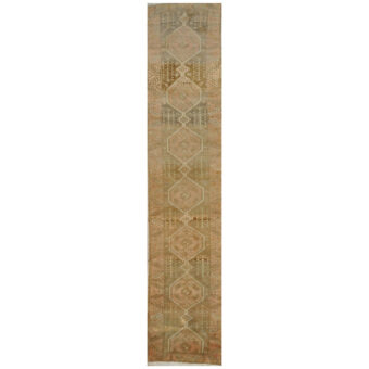 Persian Hand-knotted Antique 1940's Heriz Wool Runner (2'4 x 10'6)