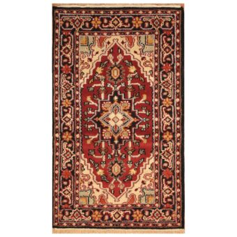 Indo Hand-knotted Heriz Wool Rug (3' x 5'2)