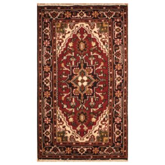 Indo Hand-knotted Heriz Wool Rug (3' x 5')