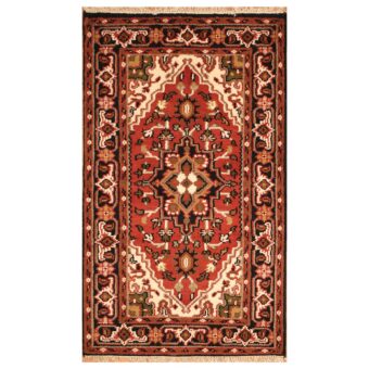 Indo Hand-knotted Heriz Wool Rug (3' x 5'2)