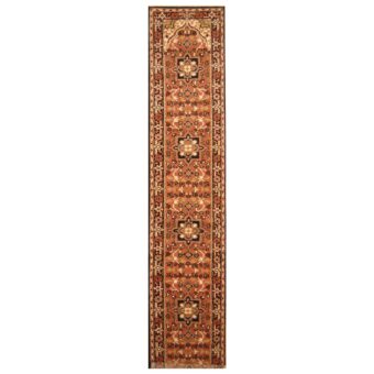 Indo Hand-knotted Heriz Wool Runner (2'7 x 19')