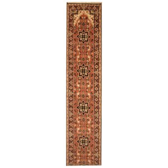 Indo Hand-knotted Heriz Wool Runner (2'6 x 15'6)