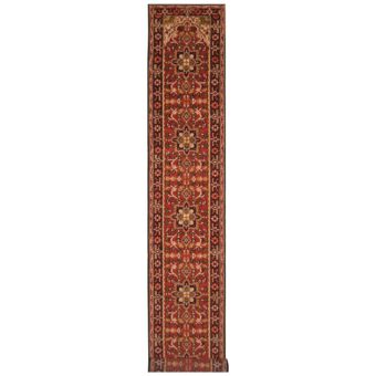 Indo Hand-knotted Heriz Wool Runner (2'8 x 20')