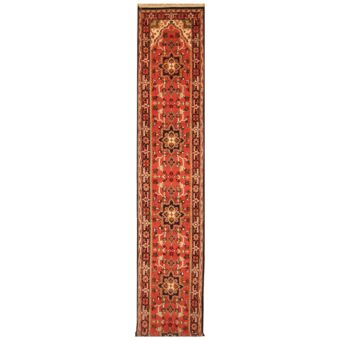 Indo Hand-knotted Heriz Wool Runner (2'7 x 15'10)