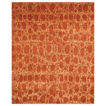 Indo Hand-knotted Tibetan Wool & Silk Rug (8' x 10')